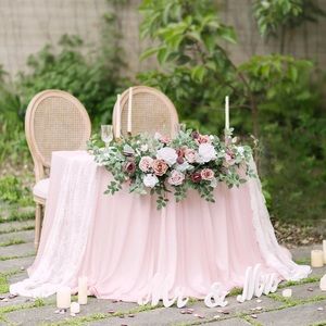 Ling’s Moment Sweet Heart Table Center Piece- Dusty Rose
